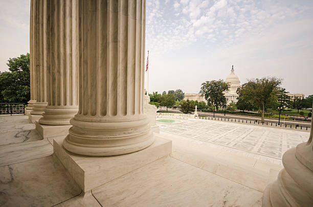 istock Marble column on the supreme court in washington DC 180715566