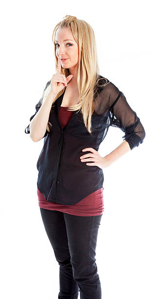Attractive blond caucasian girl