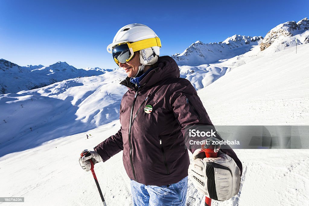 Skieur Portrait de femme - Photo de Dolomites libre de droits