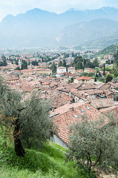istock Panoramic view over the roofs of Arco, Trentino 180716470