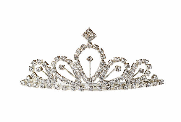 primer plano de plata diadema - princess queen nobility glamour fotografías e imágenes de stock