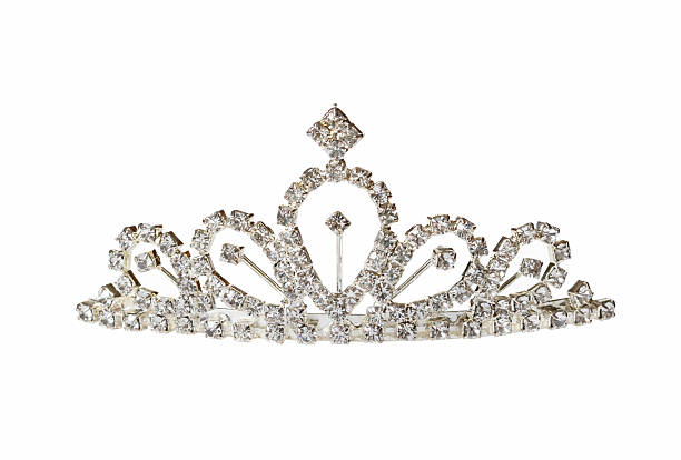 gros plan de silver diadème - princess queen nobility glamour photos et images de collection