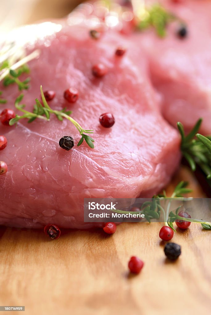 Raw frischen und saftiges steak-filets - Lizenzfrei Chili-Schote Stock-Foto