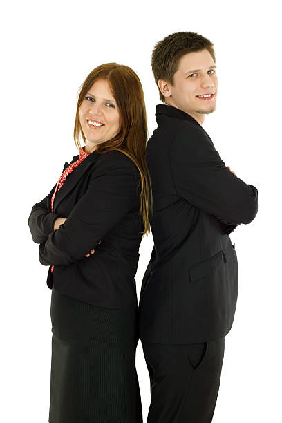 istock Business executives standing with arms crossed 180717123