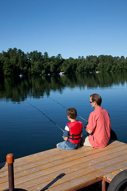 istock Father and son Fishing 180717322