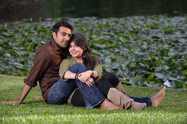 istock Yound Middle Eastern couple in the park 180717626