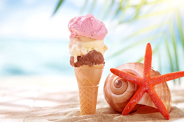 istock Melting ice cream on the beach 180717664