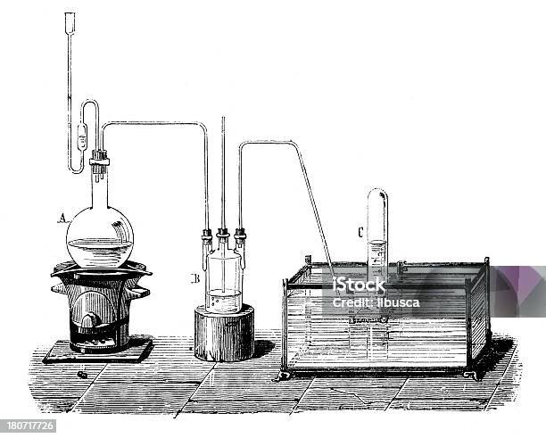 Antiguidade Científica Química E Experiências De Física - Arte vetorial de stock e mais imagens de Plano - Documento