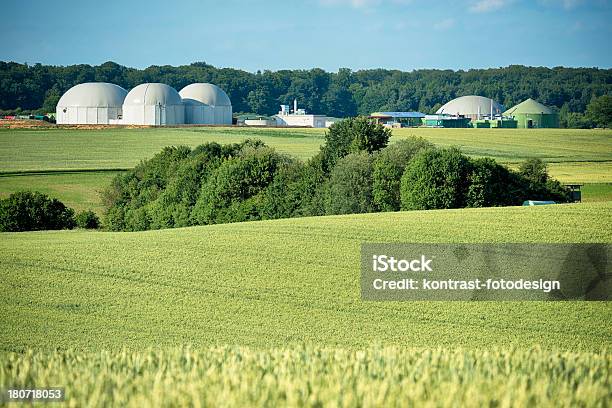 Bioenergie Biomass Energy Plant In A Rural Landscape Stock Photo - Download Image Now