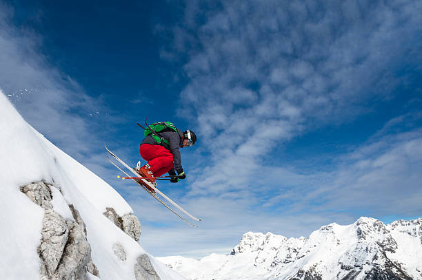 istock Extreme Free Ride Skier in Mid Air 180718175