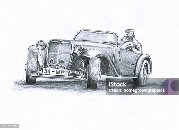 Oltimer Cabrio — стоковые фотографии и другие картинки Иллюстрация - Иллюстрация, 1930-1939, Коллекционный автомобиль
