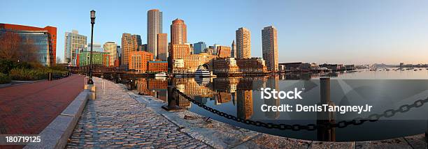 Panorama De Boston - Fotografias de stock e mais imagens de Boston - Massachusetts - Boston - Massachusetts, Ao Ar Livre, Arquitetura