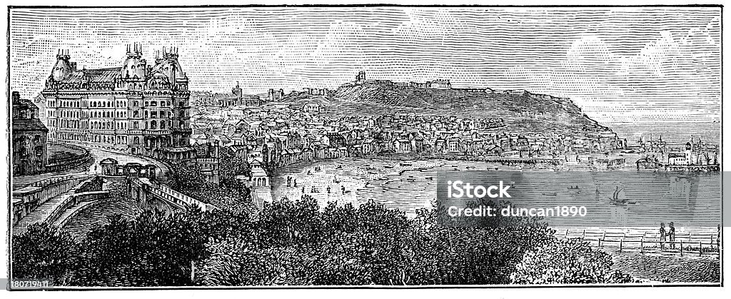 Victorian Scarborough - Lizenzfrei Scarborough - Nord-Yorkshire Stock-Illustration