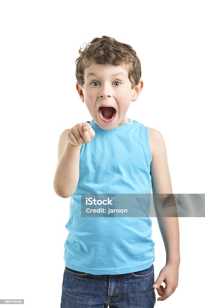 Drôle portrait d'un petit garçon - Photo de 6-7 ans libre de droits
