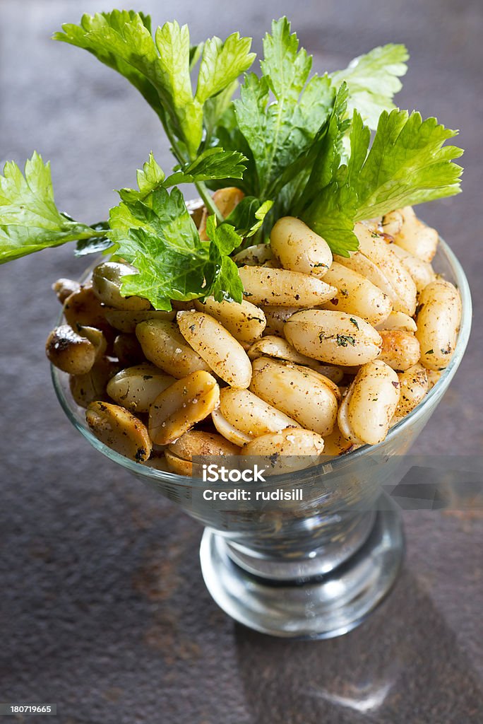 Würzige Erdnüsse - Lizenzfrei Ansicht aus erhöhter Perspektive Stock-Foto