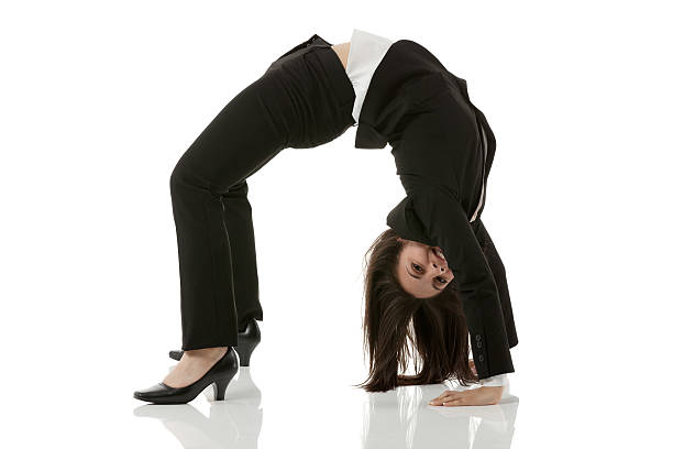 istock Businesswoman arching her back 180719835