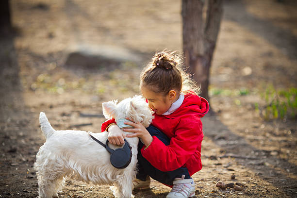 istock Little girl with dog 180720133