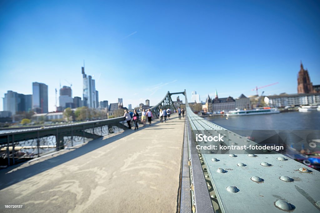 Frankfurt, Eiserner Steg, Skyline, Niemcy - Zbiór zdjęć royalty-free (Frankfurt nad Menem)