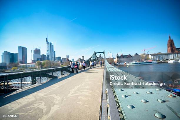 Foto de Frankfurt Eiserner Steg Horizonte Alemanha e mais fotos de stock de Frankfurt - Frankfurt, The Iron Bridge - Shropshire, Alemanha