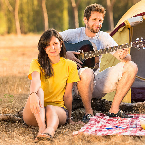 istock Friends on a picnic Camping day 180720215