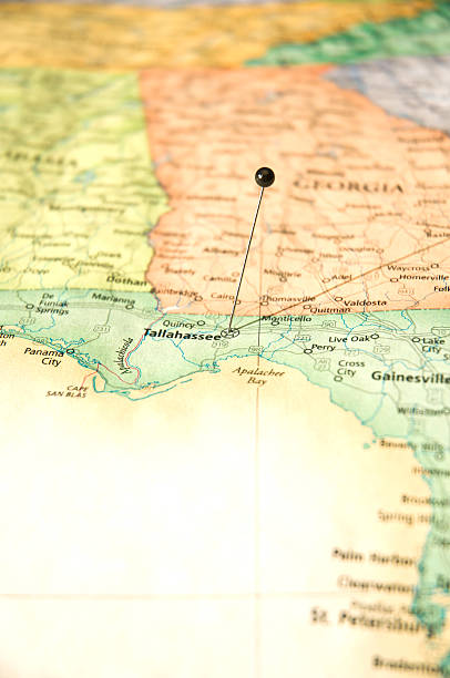 istock Road Map MacroOf Tallessee Florida Pan Handle 180720277