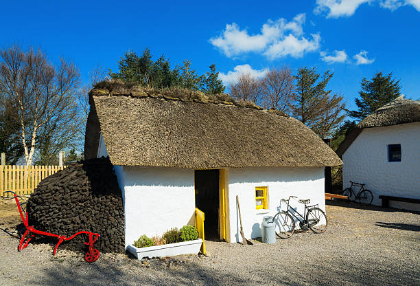 irish villaggio - republic of ireland irish culture cottage door foto e immagini stock