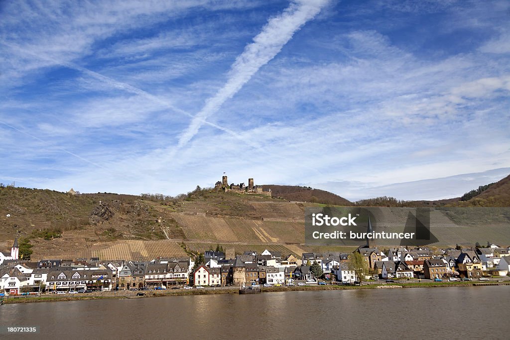 Small town by the Moselle River, Germany "A small town by the Moselle River, Germany" Agricultural Field Stock Photo