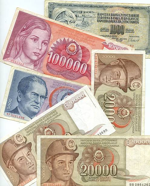 istock Old Jugoslavian money 180721738