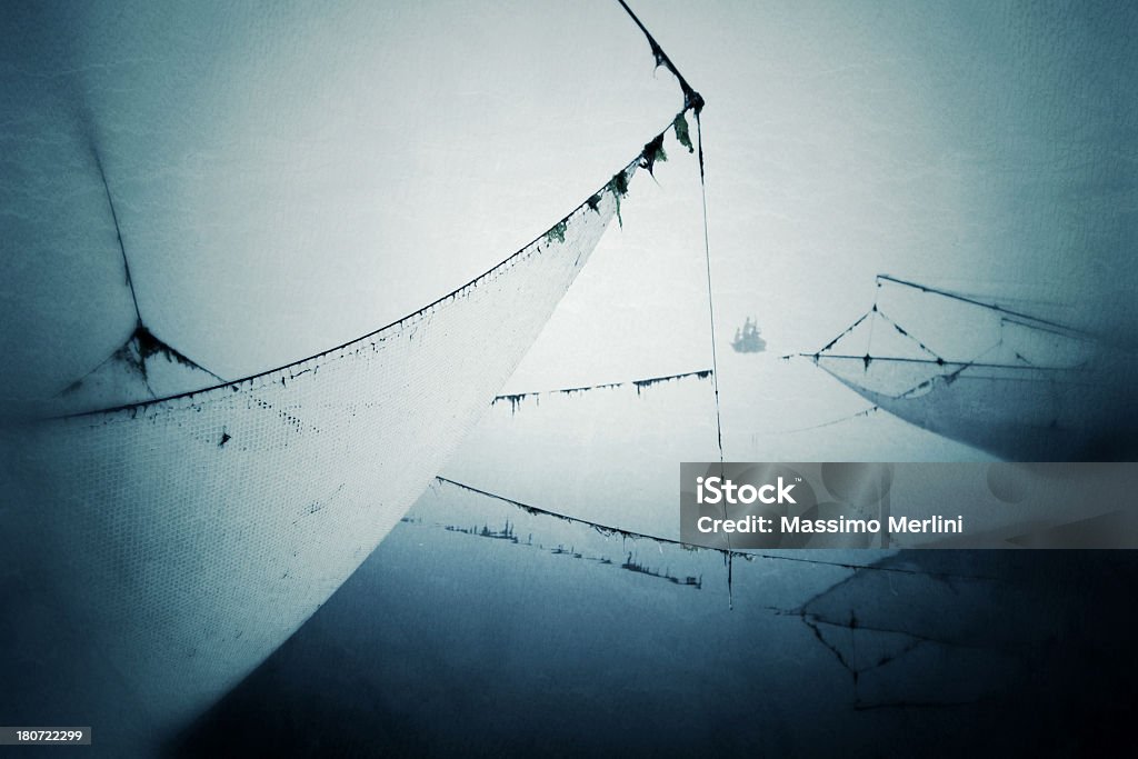 Red de pesca congelado - Foto de stock de Abandonado libre de derechos
