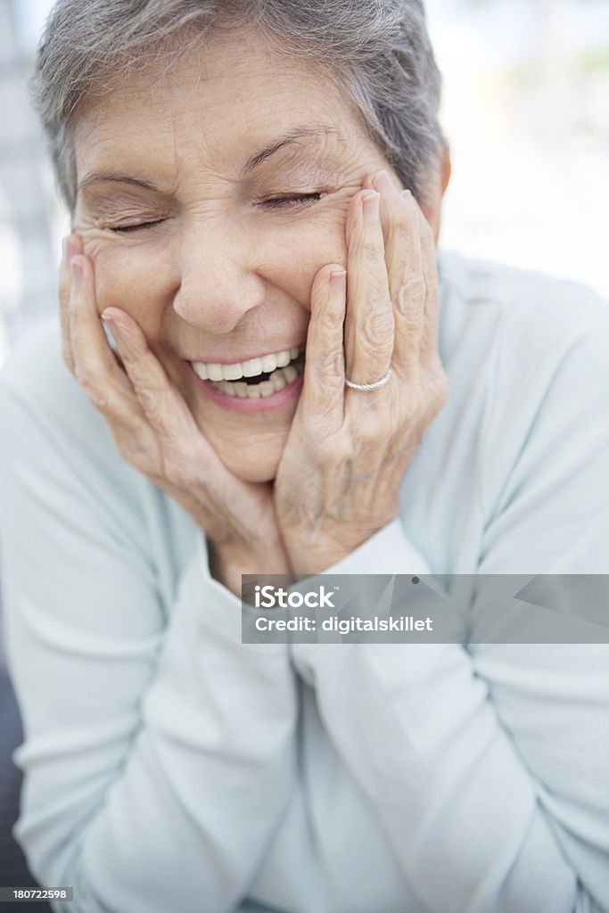 Senior Frau Lachen - Lizenzfrei 80-89 Jahre Stock-Foto