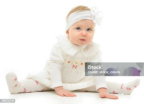 아름다운 아기 여자아이 6-11 개월에 대한 스톡 사진 및 기타 이미지 - 6-11 개월, 바닥재, 백인종