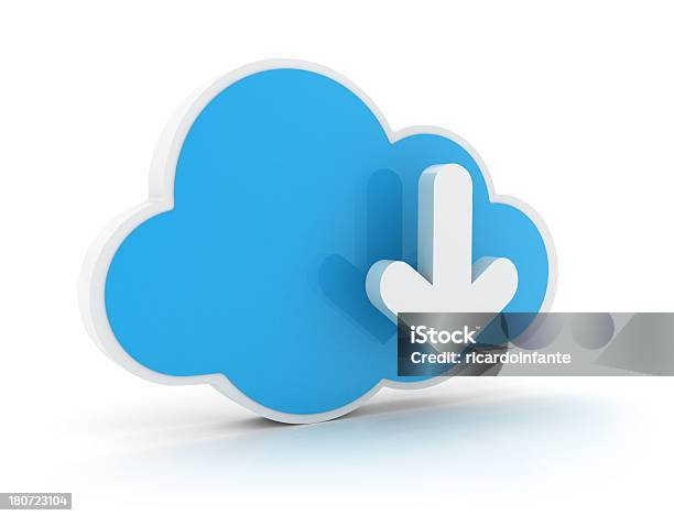 Cloud Mit Pfeil Stockfoto und mehr Bilder von Daten - Daten, Dreidimensional, Form