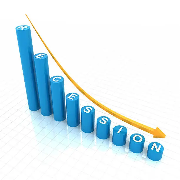 Photo of Bar graph showing recession trend