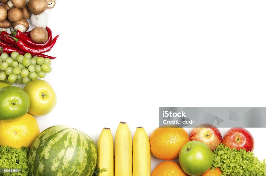 mix de frutas e vegetais frescos - Foto de stock de Alimentação Saudável royalty-free