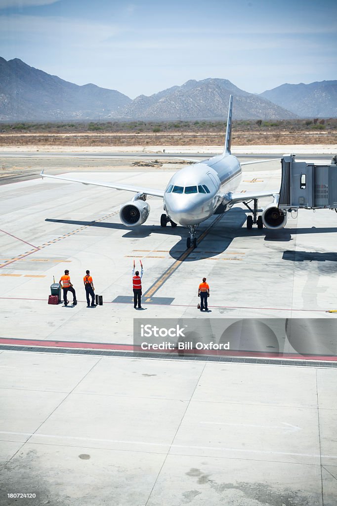 Jet landing - Lizenzfrei Flugfeld Stock-Foto