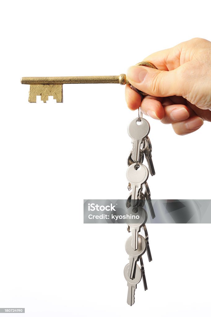 保持アンティークの合鍵と束のキー - カットアウトのロイヤリティフリーストックフォト