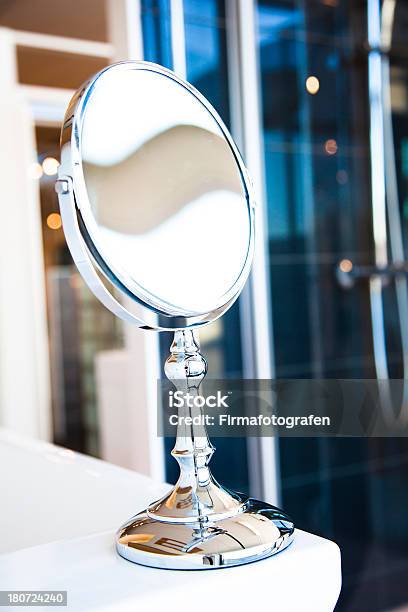 Vanity Mirror In A Bathroom Stock Photo - Download Image Now - Mirror - Object, Bathroom, Chrome