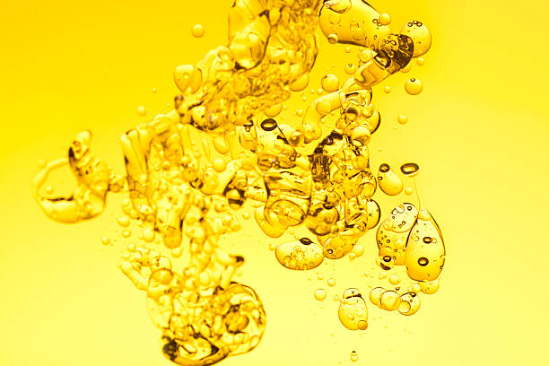 istock Yellow oil water background 180724308