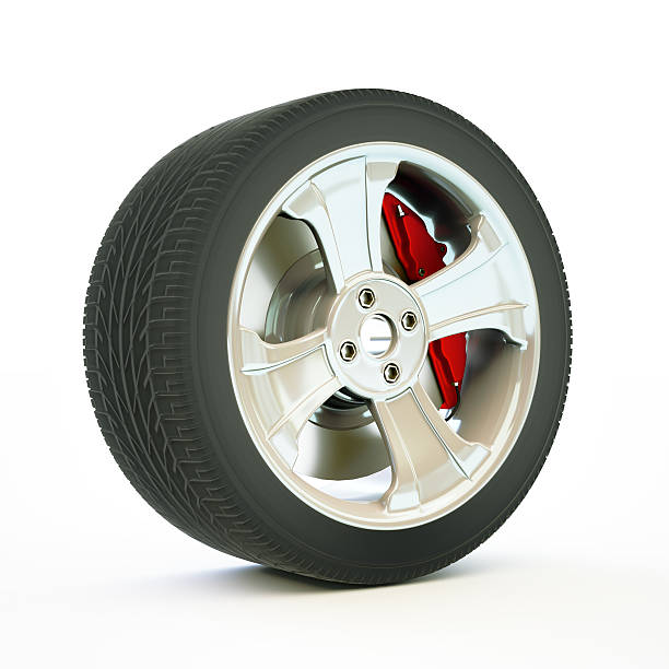 istock Car wheel and brake 180724697