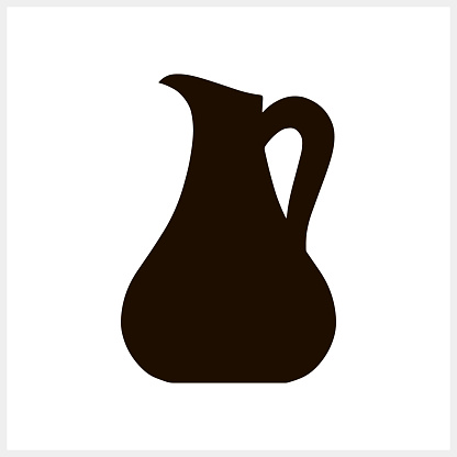 Stencil jug olive oil water wine icon Drink clipart Vector stock illustration EPS 10