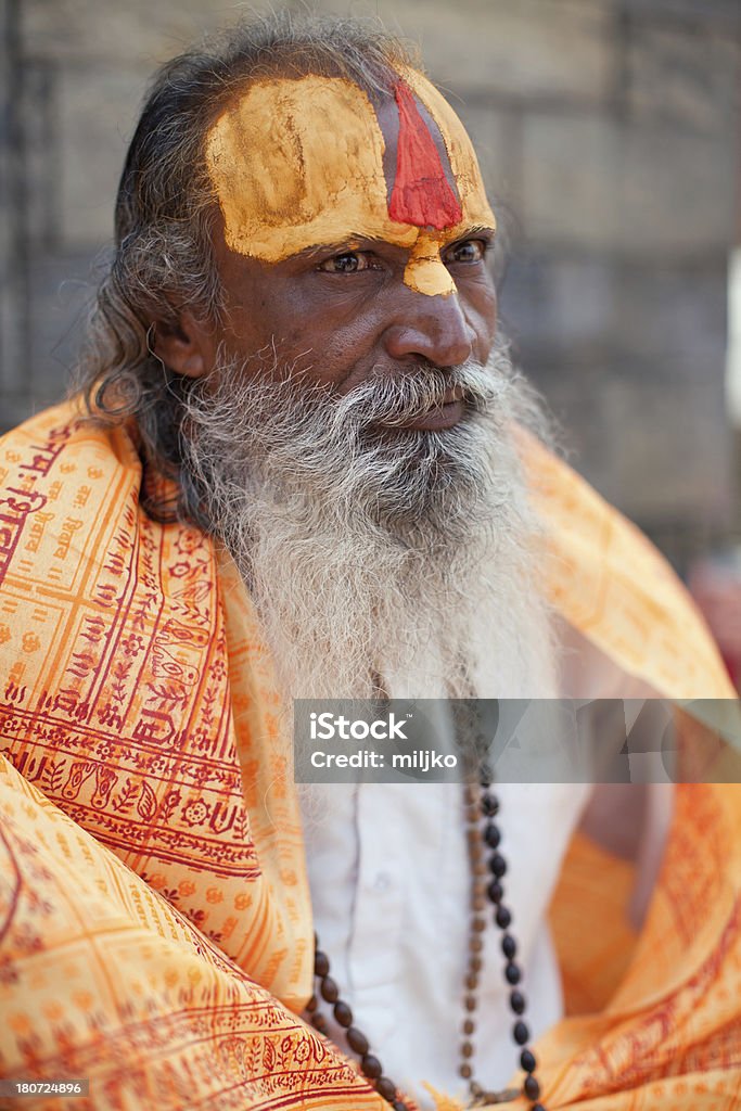 Porträt der Heilige Sadhu Mann - Lizenzfrei Alter Erwachsener Stock-Foto