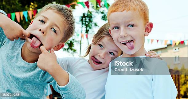 Kids Making A Face Stock Photo - Download Image Now - 4-5 Years, Blond Hair, Boys