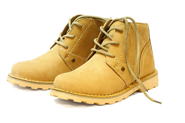 istock Hiking shoes on white background 180725090