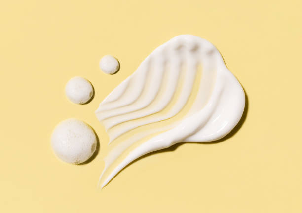 istock cosmetic smears cream texture on pastel background 1807252841