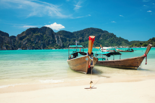 Longtail boats. Image was taken on the Phi Phi Don islandSame photos and more you can find here: