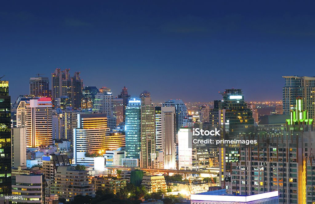 Aerial Stadtansicht Blick in Asien - Lizenzfrei Abenddämmerung Stock-Foto