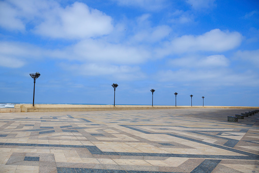 view of the Casablanca coast, Morocco