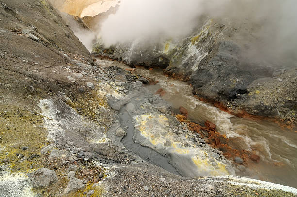 istock Landscape with acid volcanic stream at Kamchatka 180727155