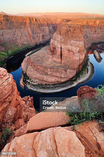 Crepuscolo Paesaggio Di Horseshoe Bend Fiume Colorado Arizona Stati Uniti - Fotografie stock e altre immagini di Horseshoe Bend - Fiume Colorado