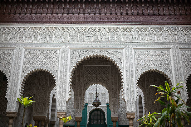 palacio de marroquí - casablanca moroccan culture style islam fotografías e imágenes de stock